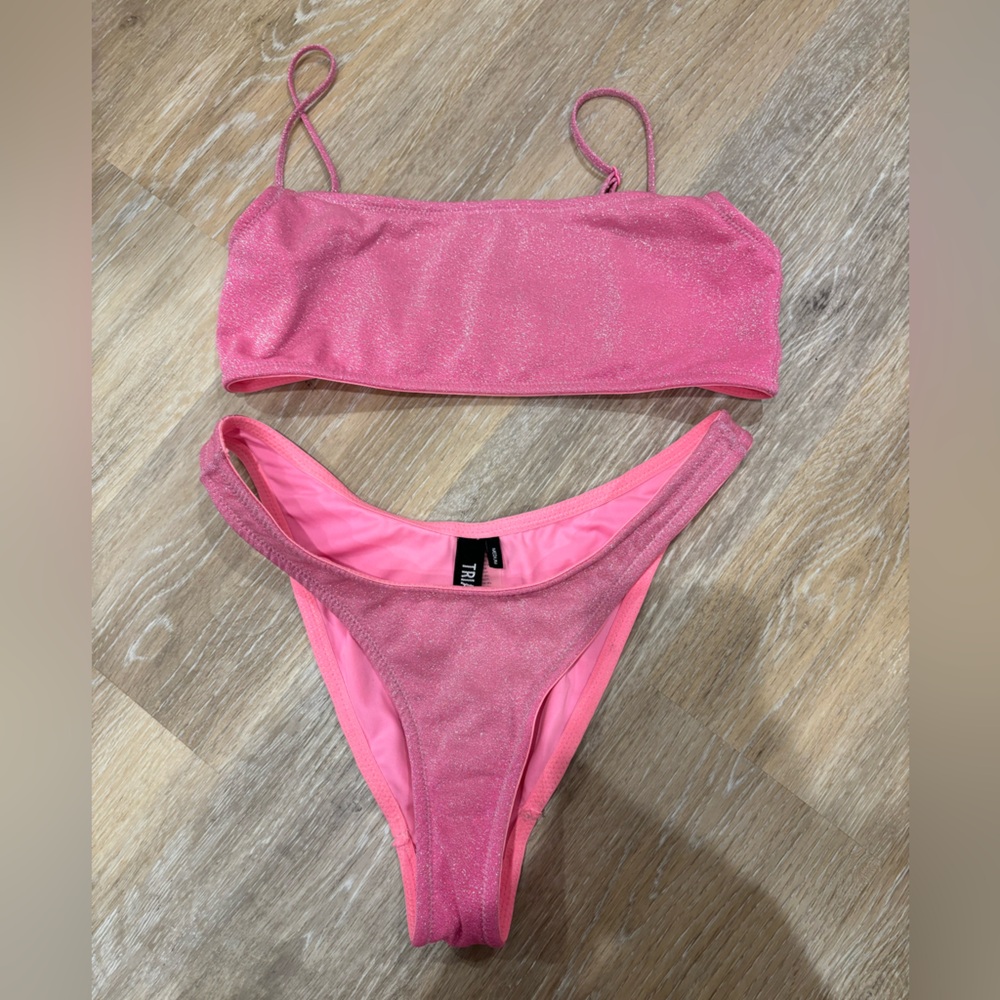 TRIANGL Swimwear Mica Bikini Set in Pink Sparkle